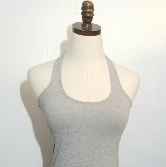 Lululemon Gray Ruched Back Workout Active Yoga Tank Top, see measurements - Picture 3 of 7